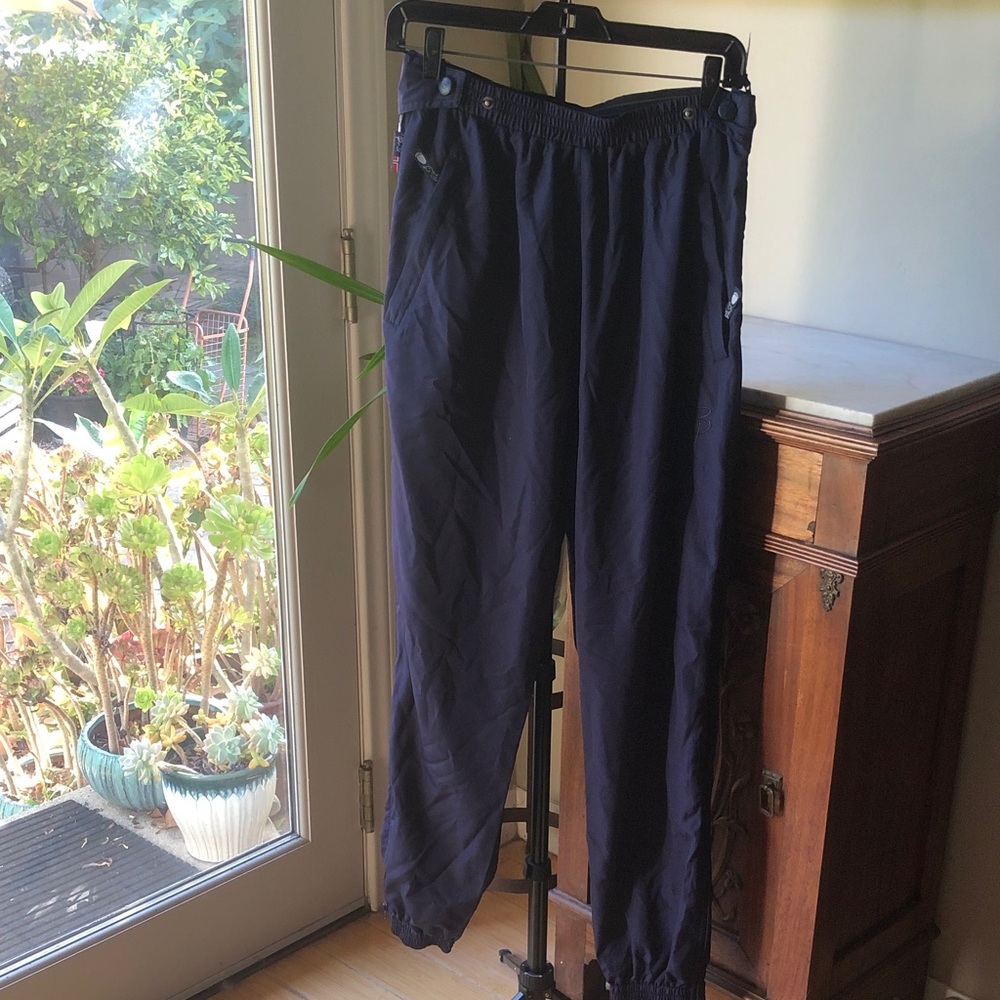 Women's Navy Blue Full Leg Zip Ski Pants